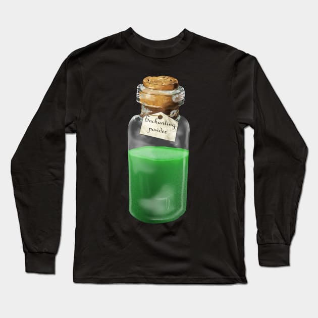 Enchanting Powder from the Lady of the Green Kirtle Long Sleeve T-Shirt by drawnexplore